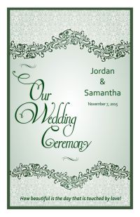 Wedding Program Cover Template 4B - Version 1
